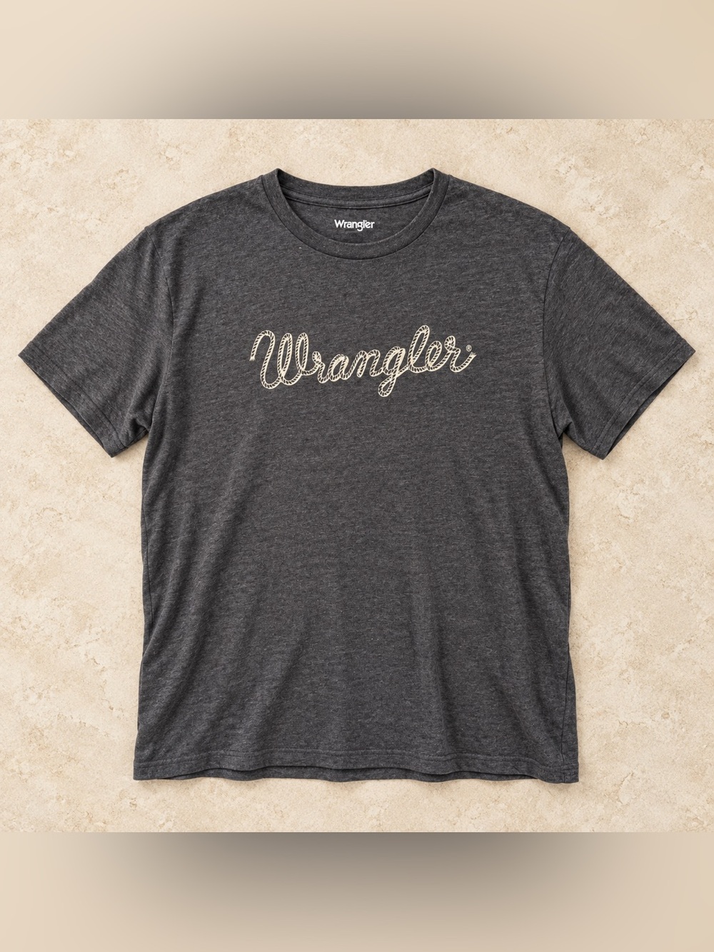 Wrangler Women's Charcoal Gray Logo Short Sleeve Tee
